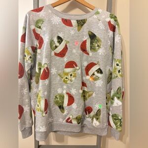 Light up Christmas Cat Sweatshirt – Size XL (15–17)